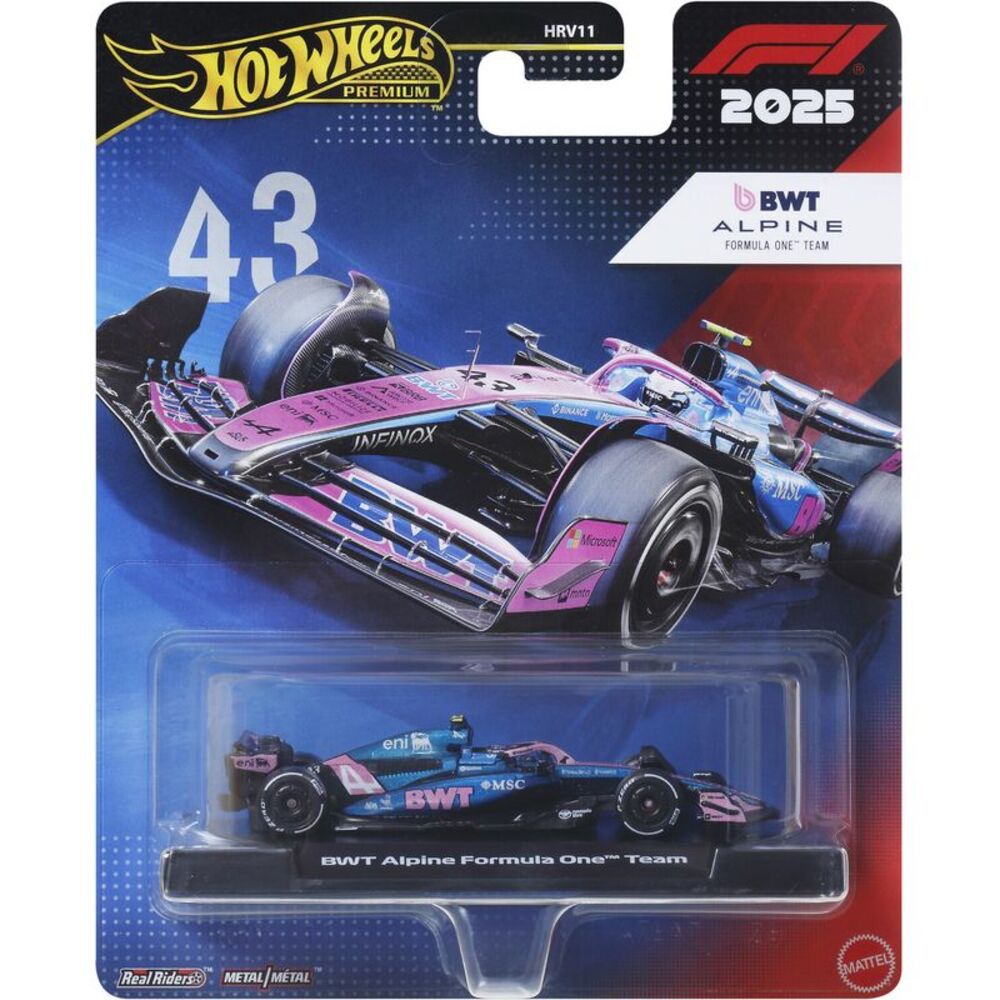 Hot Wheels Premium BWT Alpine Formula One Team #43 COLLECTIBLES